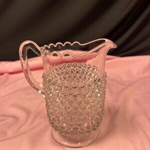 EAPG Model Flint Dew Drops Clear Colorless Hobnail Pitcher*